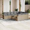 VidaXL Garden Lounge Set with Cushions 11 Pcs, Patio Sofas, Patio Furniture Set, Outdoor Furniture, Beige 3253036