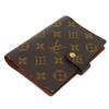 Used 12564 Agenda PM R20005 8001 LV Logo Flower Brown Diary 6-Hole Card Case Monogram Maroon Unisex from Japan AUTHENTIC