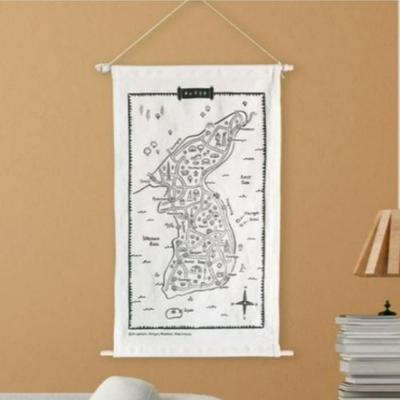 Poster of the Old Korean Map Fabric Scroll
