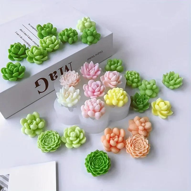 DIY 3D Flower Shape Soft Silicone Mold rose Mould Handmade Candle Soap Gypsum Resin Handicraft Making Tools
