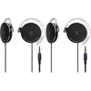 Auriculares Audio Technica Ath Eq300m Bk Cable Gancho para la Oreja Ajuste al Oído Negro X2 Regular X2 Individual Negro