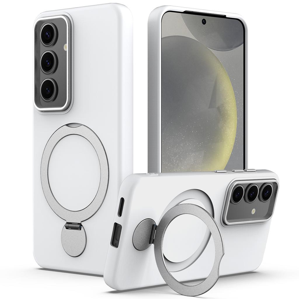 For Samsung Galaxy S25/S24 Magnetic Case Rotating Ring Kickstand TPU + PC Phone Back Cover