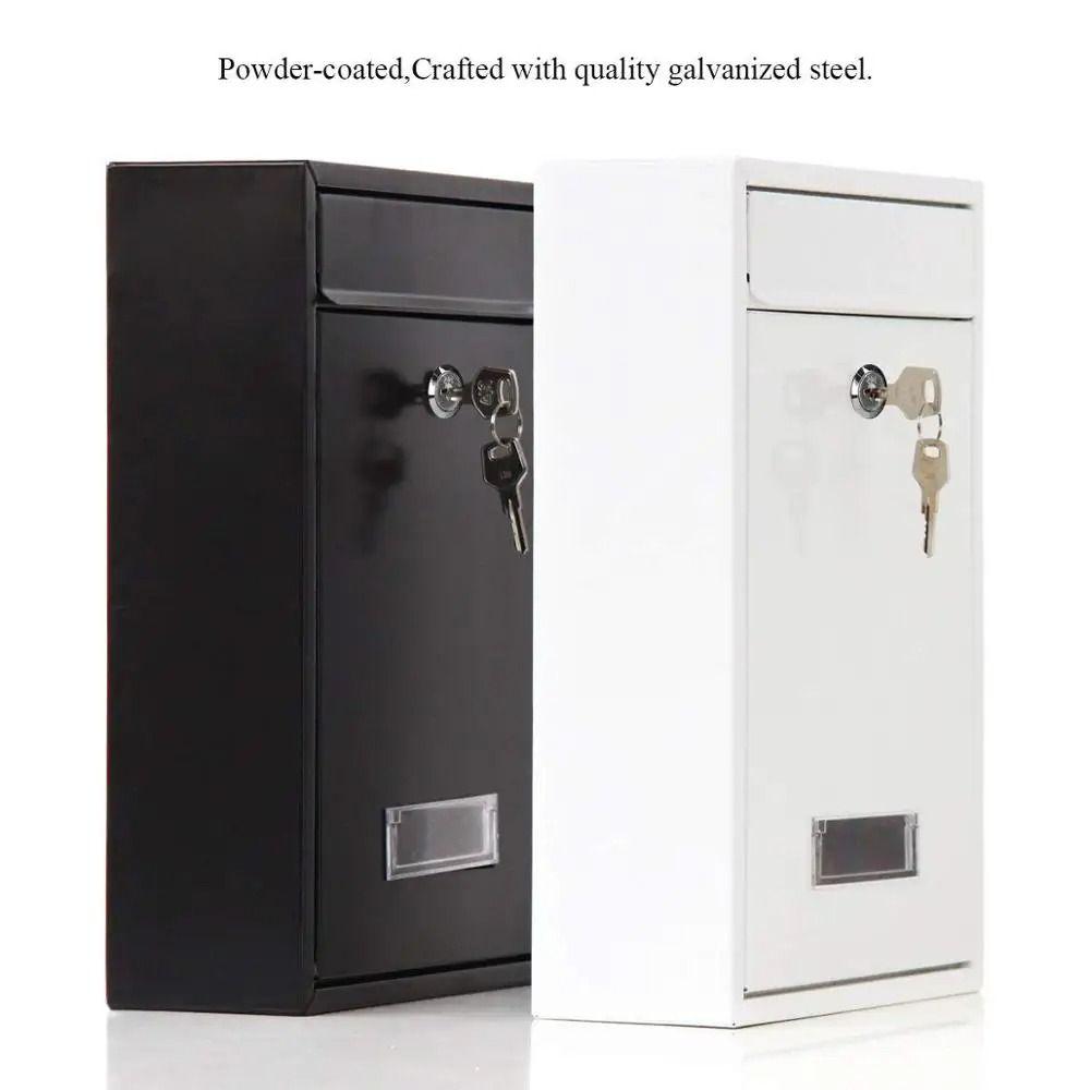 Iron Tinplate Letter Boxes Safe Locking Metal Email Suggestion Box Large Mail Drop Box  Garden
