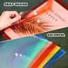 A4 Transparent File Bag Folder Plastic Envelopes Clear File Folders Document Organizers With Snap Button School Office Supplies