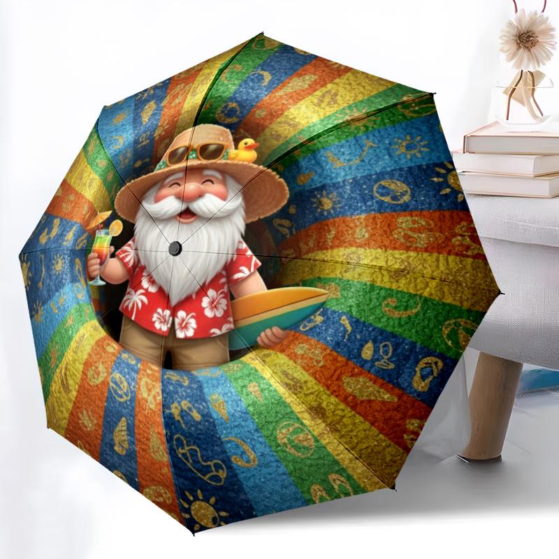 1 PC Automatic Folding Umbrella - Cartoon Pattern, Portable & Foldable Design with 8 Ribs, Christmas Birthday Gifts