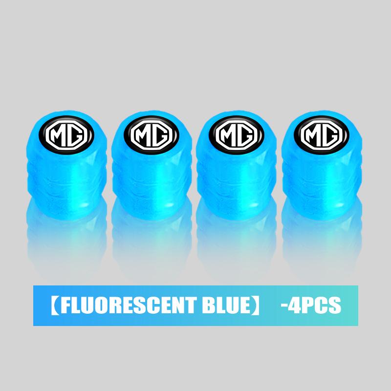 For MG Luminous Tire Valve Cap Car Wheel Hub Glowing Cover Auto Accessories RX5 RX8 350 550 6 3 5 7 ZR ZS HS GS GT Hector wue1