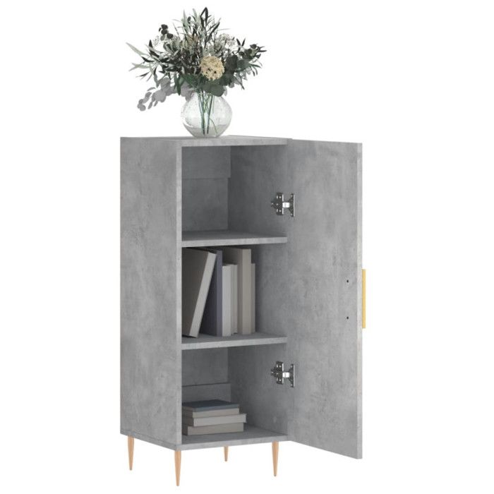 VidaXL Buffet Gris béton 34,5x34x90 cm Bois d'ingénierie 828528