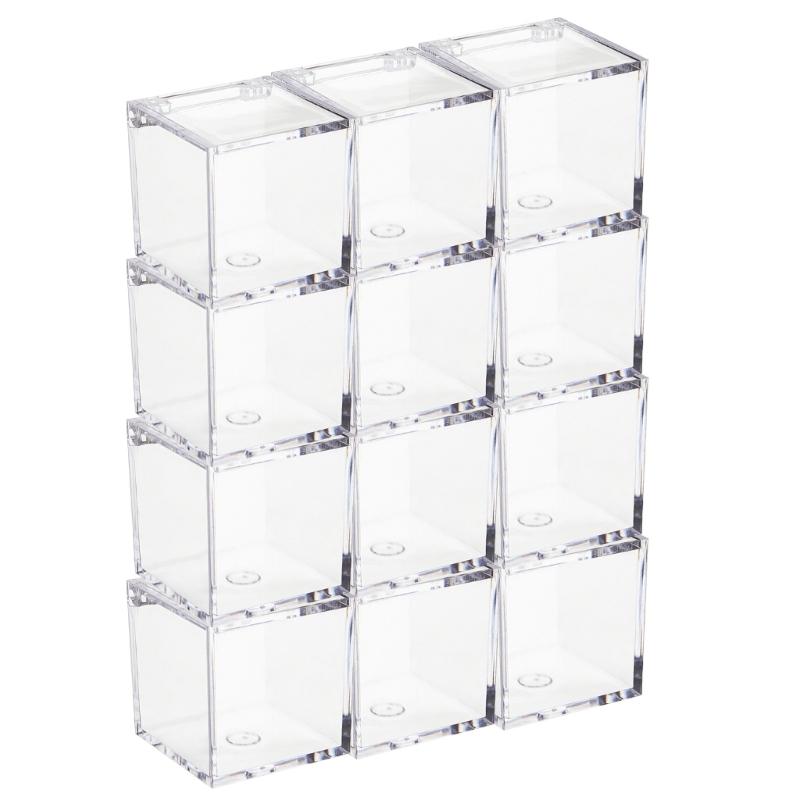 

12pcs Creative Plastic Square Cube Containers for Sweets and Biscuits Transparent Candy Packing Box Storage Organizers 4.5cm