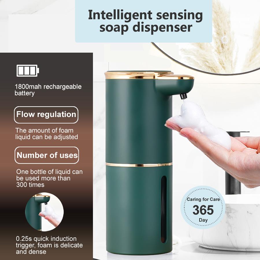 Automatic soap dispenser, non-contact liquid soap dispenser, non-contact hand wash shampoo/shower gel dispenser, quick foaming,