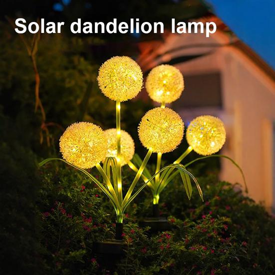 Garden Light Dandelion Design Small Size Lightweight Yard Light Energy-efficient Weatherproof Solar Light Outdoor Decor