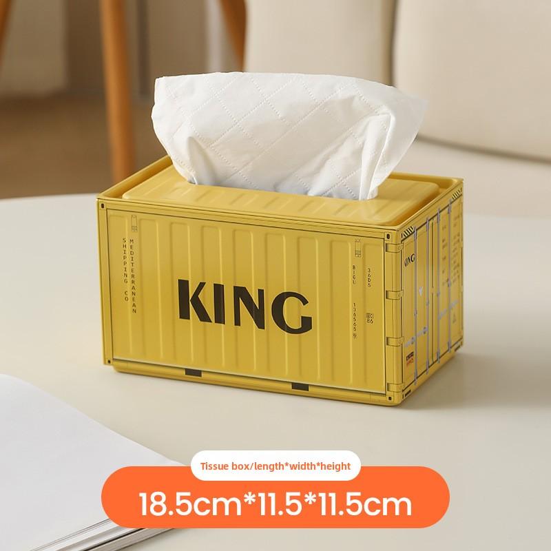 Paper Towel Box Container Iron-wrought Paper Drawer Box Tinplate Creative Paper Drawer Box Household Living Room Simple Style