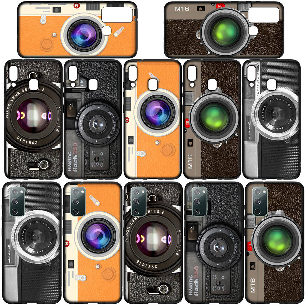 Phone Case for Samsung Galaxy S25 S24 S23 iPhone 16 15 Xiaomi Redmi Note 14 13 12 16E X 11 Pro Max 13C OPPO Moto Huawei Retro Camera Vintage Art Cover