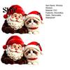 Festive Window Art for Holidays Christmas Santa Claus & Cat Static Clings, PVC Waterproof Glass Stickers, Seasonal Home Decor Windows Decorative