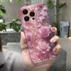 Flower Creative Pink Rose Silicone Phone Case For Samsung Galaxy S25 Ultra S24 S23 S21 FE S22 Plus A16 A36 A35 A55 A54 A53 Cover