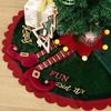 Red & Green Elf Christmas Tree Skirt with Elf Legs
