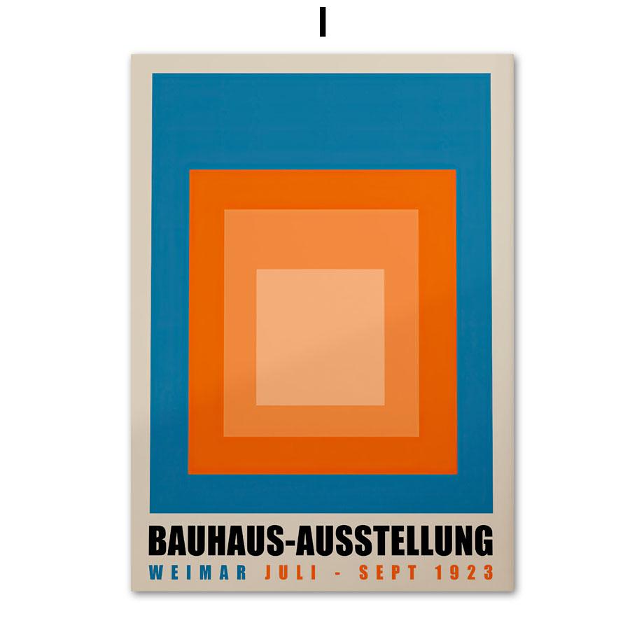 

Минималистичный геометрический розовый желтый Баухауз выставка стены книги по искусству печать холст живопись Ретро плакаты настенная картина Декор в гостиную 30X40 cm No Framed