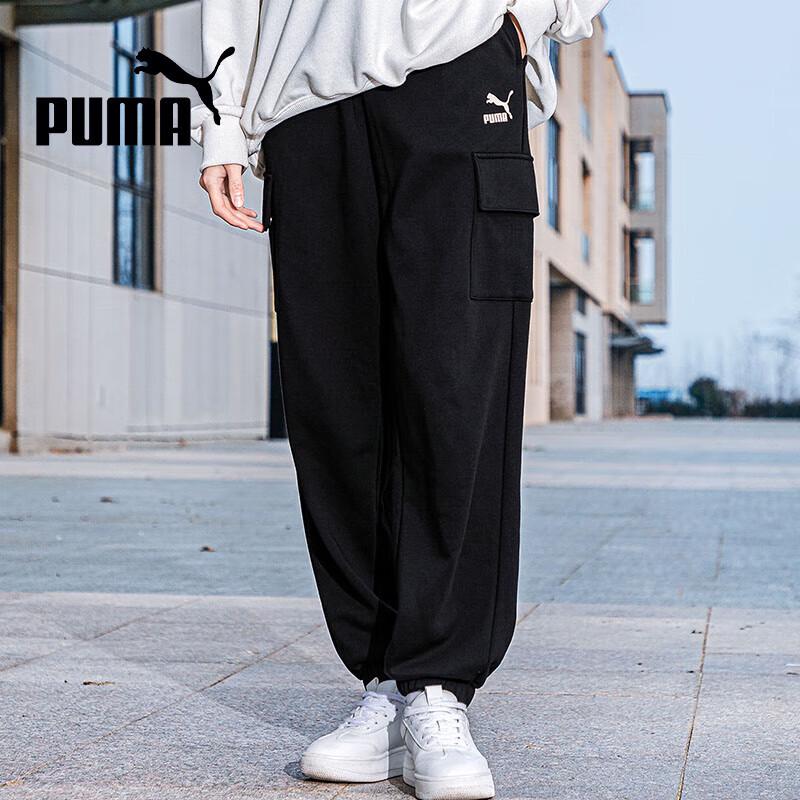 PUMA Women s Relaxed Fit Knit Cargo Track Pants L