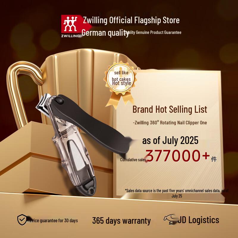 Zwilling 360° Rotating Nail Clipper with Integrated File