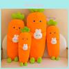 Adorable Carrot Bunny Plush Pillow Soft Down Cotton Stuffed Toy Perfect Gift For Girls