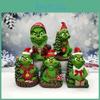 Criatura Verde Peluda do Grinch Enfeite de Árvore de Natal Resina Colorida Decoração de Feriado
