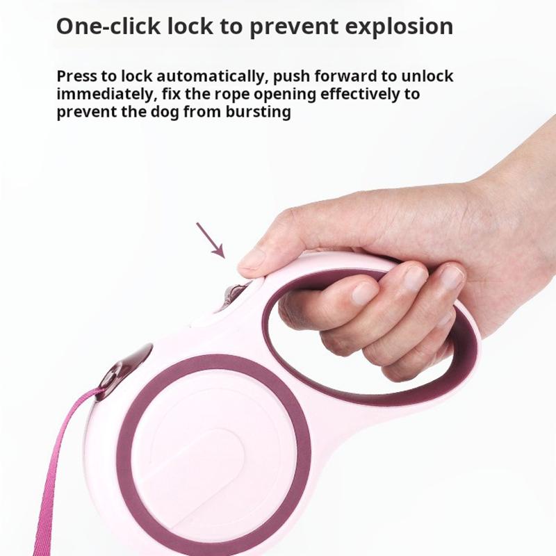 3m 5m Hundeleine Einziehbar Roulette Halsband für Kleine Große Hunde Zubehör Verstellbar Langlebig Spazierengehen Wandern Bulldogge Seil