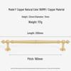 French Light Luxury Gold Brass Drawer Pull Handle