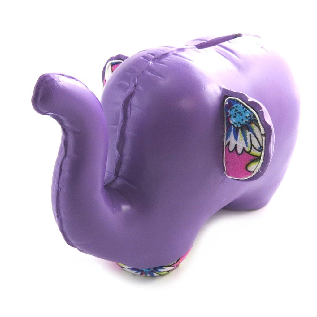 Frozen [N0890] - Resin Money Box 'Elephant' Purple - 17x13x11 Cm
