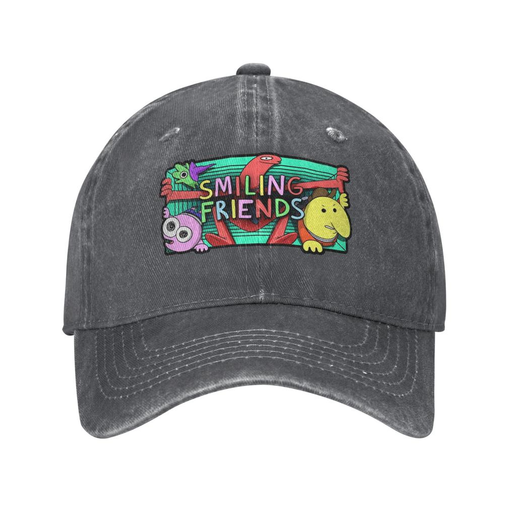 Smiling Friends Adult Swim Casual Baseball Cap  Kpop Rock Hip Hop Hats Summer Breathable Men Women Trendy Baseball Caps