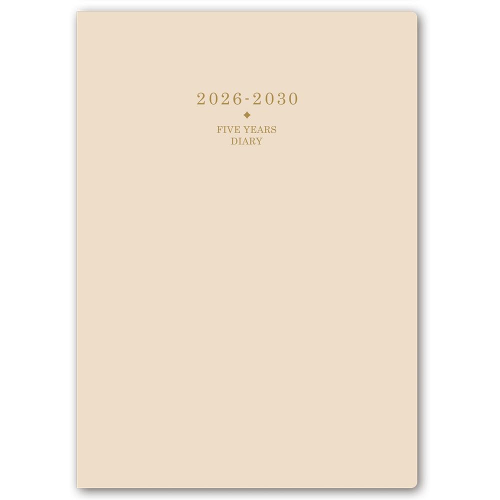 NOLTY 2026 A5 Memory 7353 January Planner, Size, 5-Year Diary, Beige, (Starts 2026)