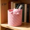Pen Container 3D Printed Holder, Cat Shape Large Capacity Hollow Barrel Desk Organizer for Gel Pens Pencils Makeup Brushes, Cute Girlish Decor