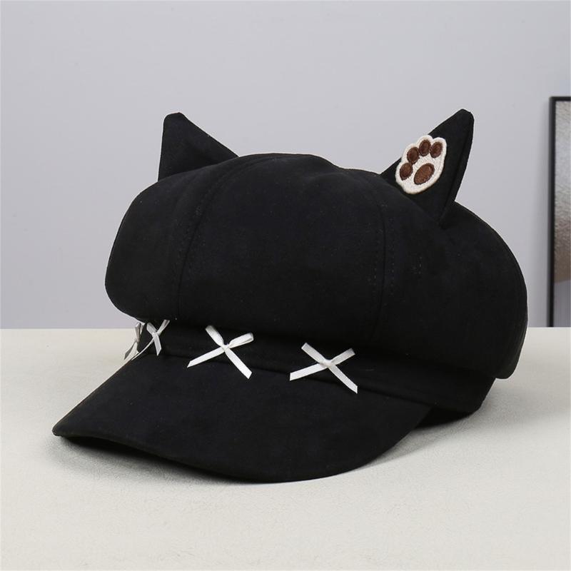 Lovely Bowknot Cats Ear Toddler Hat Durability Easy Wash Polyester Fabric Comfortable For Boys Girls 0 6 Years