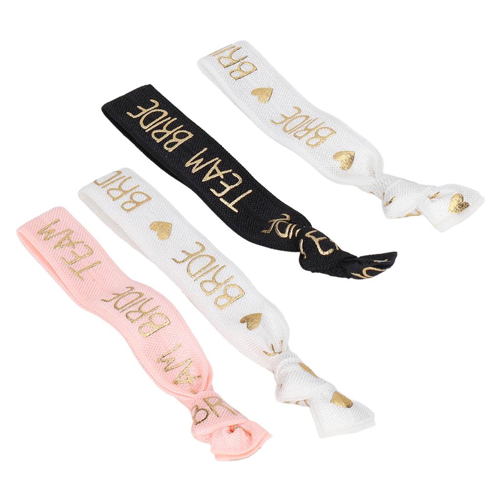 22Pcs Bride Tribe Haargummis Einstellbare Dichtheit Tragbarkeit Brautjungfer Haargummis Polyester für Hochzeit