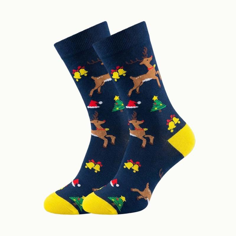 Men's Socks Christmas Stockings Pipe Christmas Santa Claus Ankle Socks
