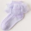 1-15Years Kids  Sprng Summer Baby Princess Socks For Girls  Solid Lace Cotton Soft Fashion Sweet Children's Socks