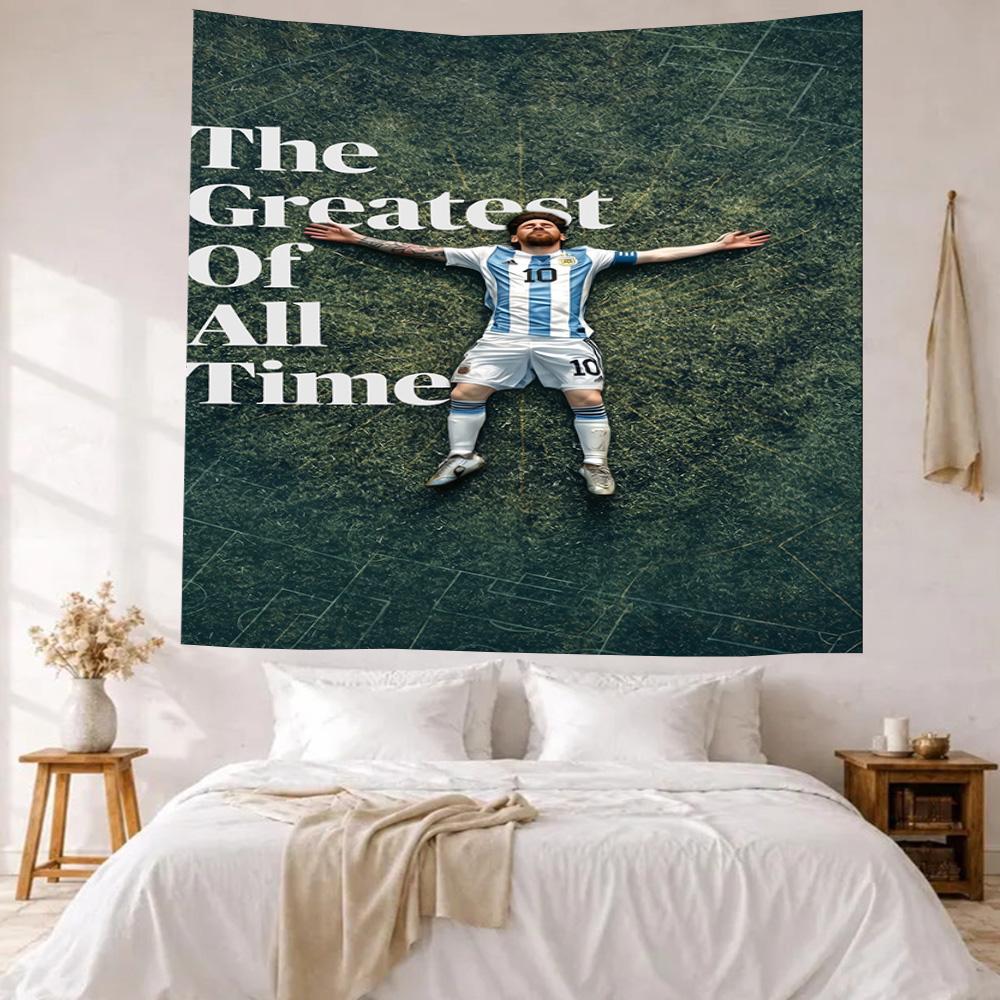 Messi Wall Decor Tapestry Art For Pet Memorial Birthdaywedding Party Backdrop Family Gift