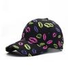 New Lip Print Baseball Cap Men's and Women's Casual Versatile Sunshade Cap Sun Hat