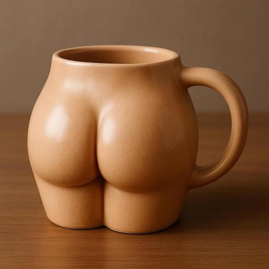 Vtipný hrnek na kávu ve tvaru zadku, novinka, hrnek ve tvaru boků 285 ml, sexy hrnek na pití boků, humorné dárky pro ženy a muže