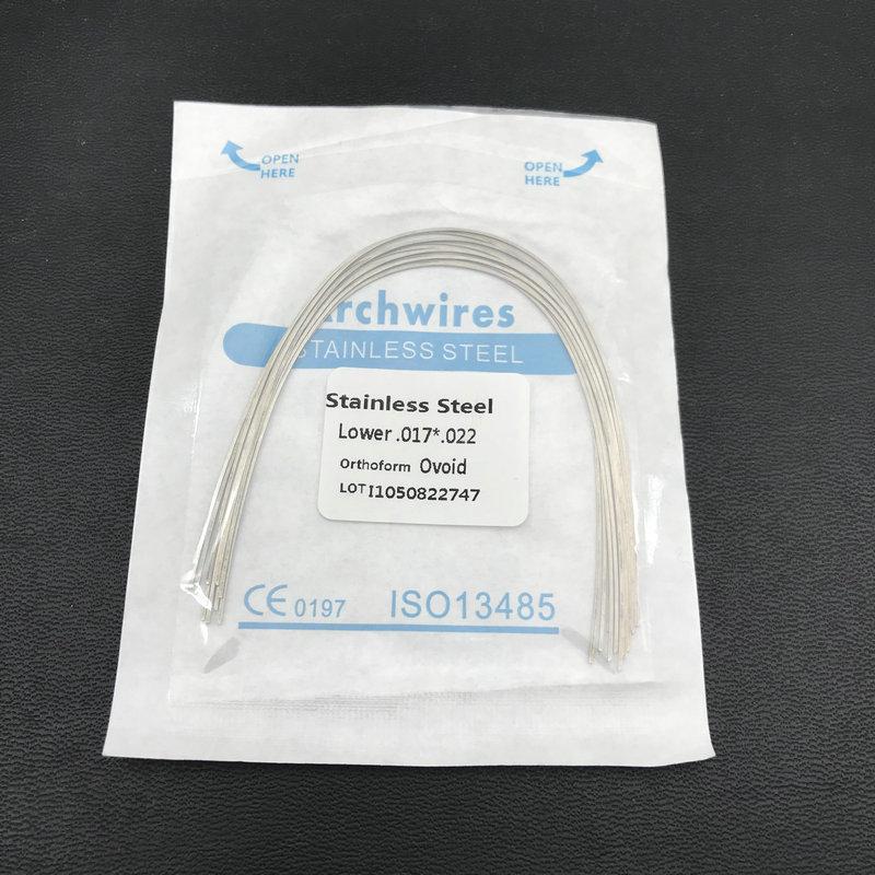 10 teile/paket Dental Kieferorthopädische Edelstahl Rechteckige Ovale Bogen Drähte