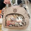 Japanese Style Transparent Itabag Harajuku Canvas Tote Bag Fashion Capybara Shoulder Bag  Travel