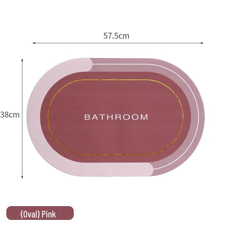 

Диатомовая грязь быстросохнущий противоскользящий коврик для ванной комнаты, туалета и кухни oval розовый