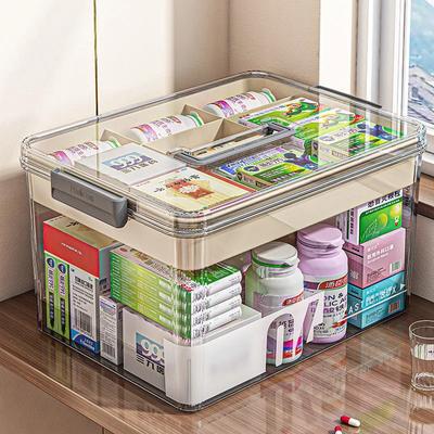 Multi-layer Medicine Cabinet Family Medicine Storage Box Medicine Box Household Transparent Large Capacity Storage Box