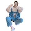 Women's Plus Size Coral Fleece Flannel Pajama Set – Cute, Loose, and Cozy