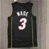 Camisa de Basquete Miami Heat Estampa Personalizada Jovem Adulto Roupa Esportiva de Performance Tecido Respirável de Carvão de Bambu