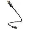 USB-C Cable - Hama - 00201604 - 0.2 M - Nylon - Black