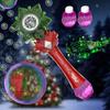 Snowflake Electric Santa Claus Bubble Machine Christmas Bubble Maker Kids Toy  New Year Gift