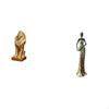 Majestic Lion Sculpture And African Tribal Lady Statue Collectible Art Figurine Decorative Ornament