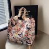 Large Capacity Floral Butterfly Portable Canvas Bag Oxford Cloth Casual Women'S Bag Niche Shoulder Handbag