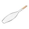 Stainless Steel Fish Grill Basket Compact Easy To Store Grilling Basket with Handle for Outdoor