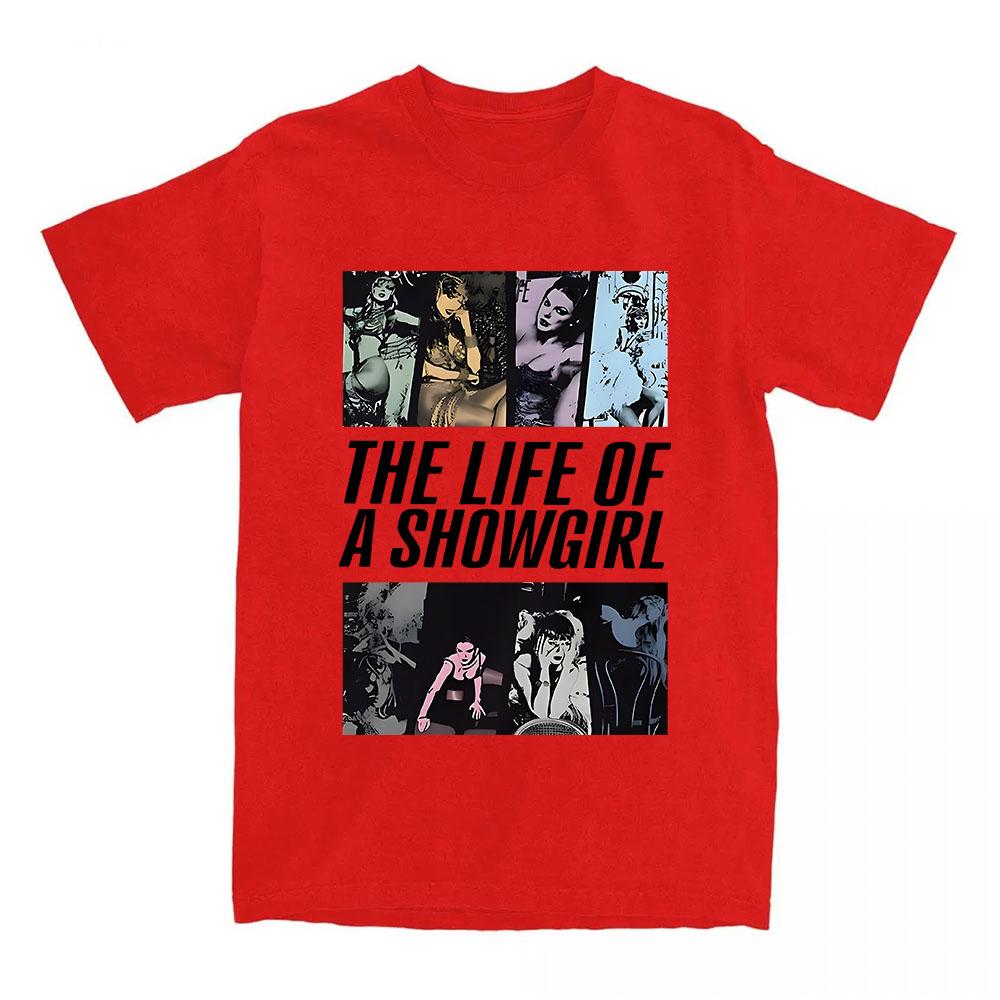 Album The Life of A Showgirl Printing T-shirt Short Sleeve Cotton O-neck Tshirts Casual Unisex Streetwear Women Men Clothing Tee
