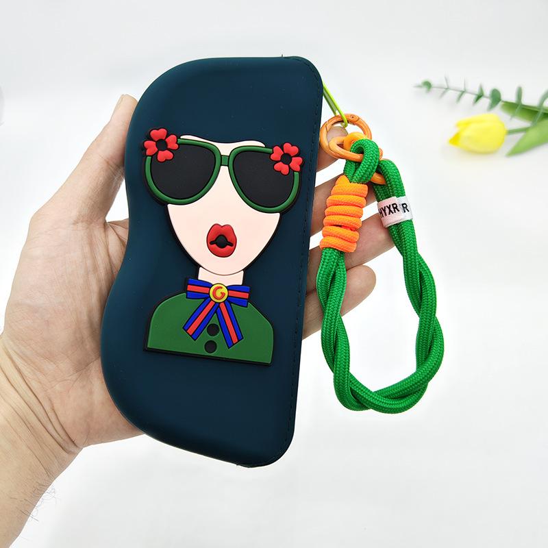 Modische Tragbare Multifunktionale Brillen Tasche Wasserdicht Staubdicht Münzbeutel Silikon Kleine Gegenstände Taschen Brillenetui für Reisen